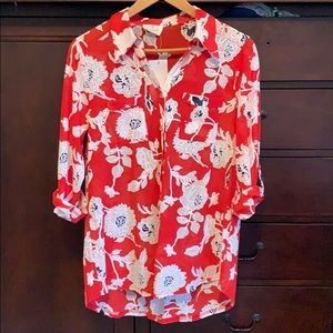 Floral button down shirt